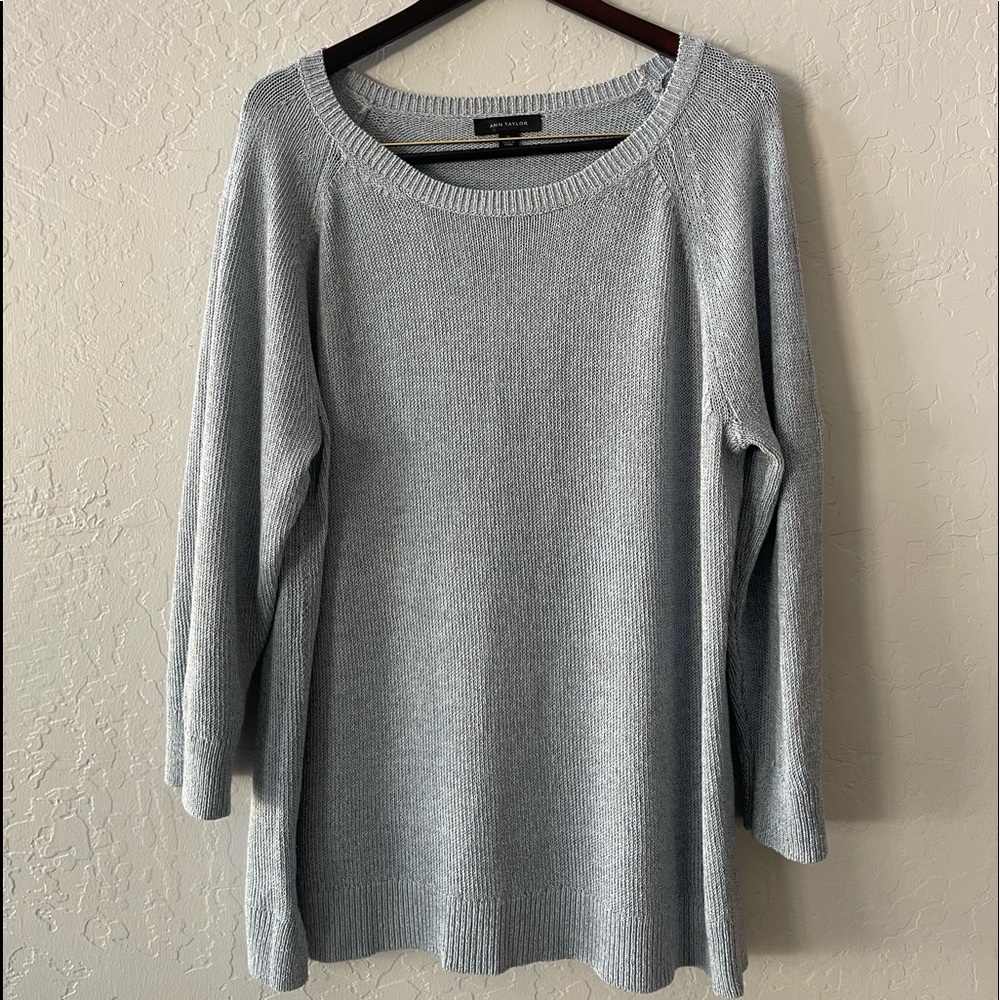 Grey Knitted Ann Taylor Sweater